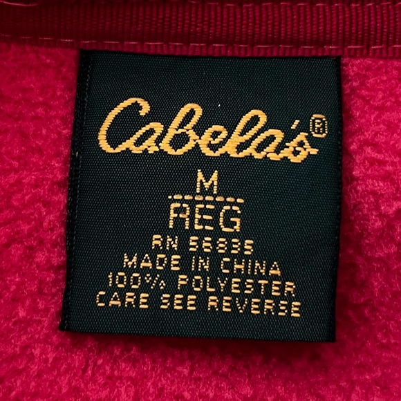 CLEARANCE EUC Cabela’s Women’s Medium Peach Color Fleece Jacket1 - Picture 8 of 8